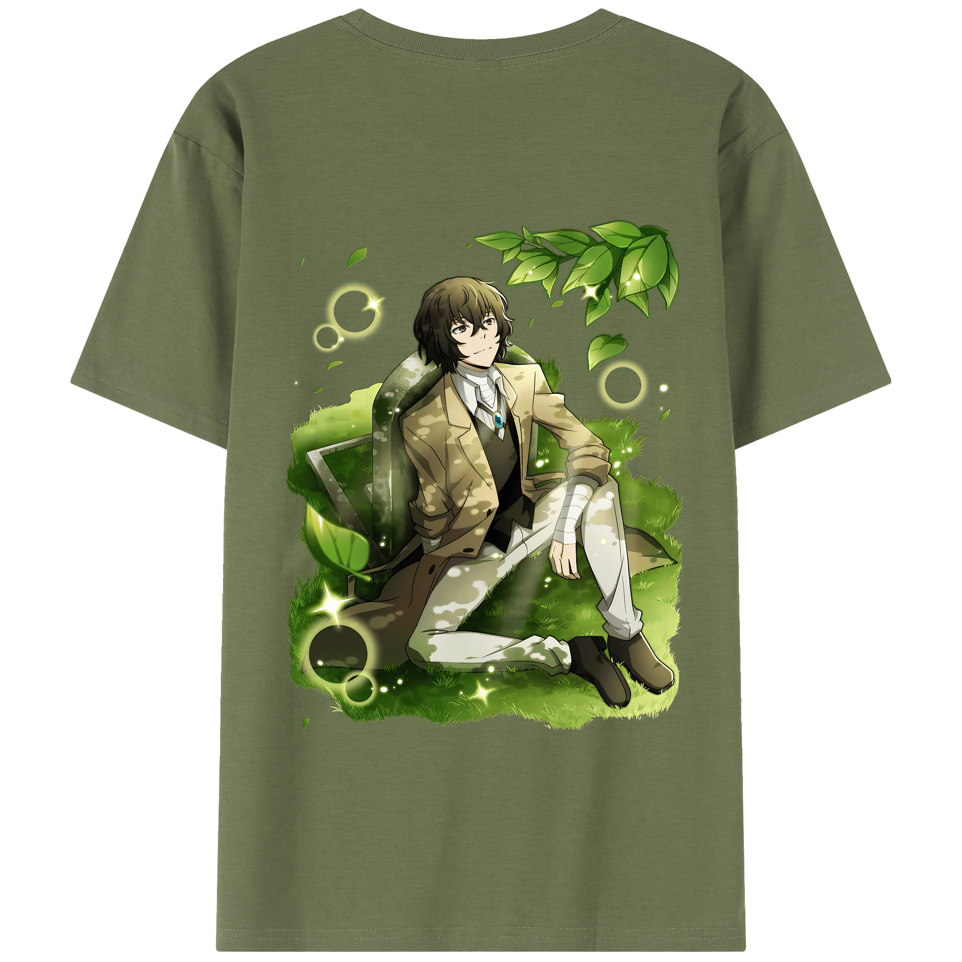 （画像用） 文豪ストレイドッグス Bungo Stray Dogs 綿100％半袖Tシャツ（背面プリント）